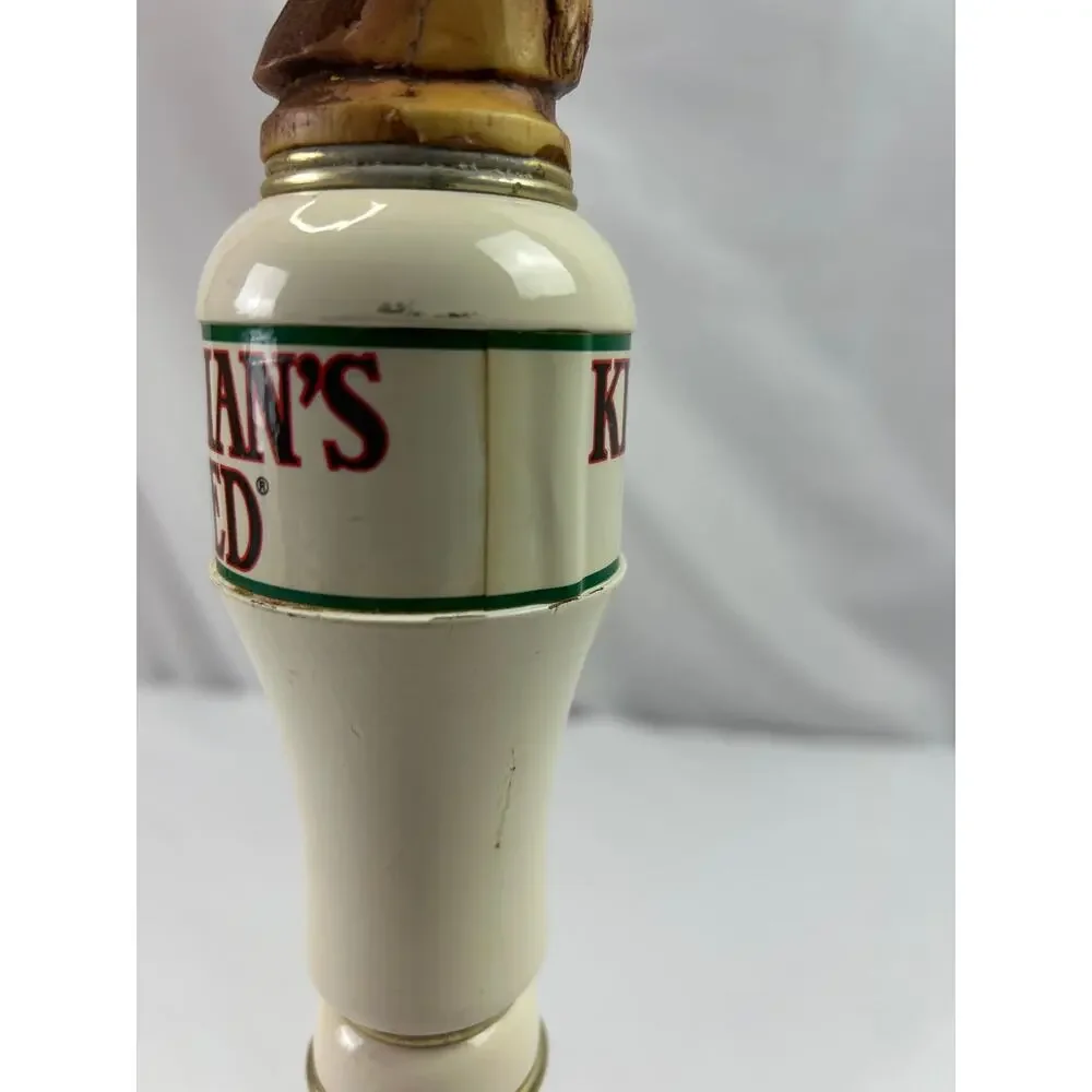 George Killian's Irish Red Horse Head Ceramic Wood Beer Tap Handle 12in